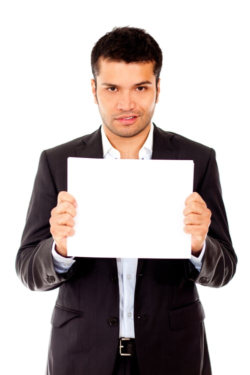 Businessman mugshot - isolated over a white background